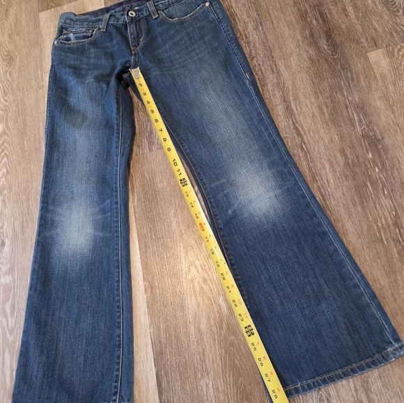 Levi's Ultra Low Rise 522 Bootcut Flare Denim Blue Jeans VTG Wide Leg Y2K HTF - Picture 9 of 16